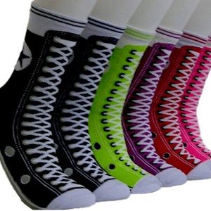 6 Pair Girls Tennis Shoe Socks